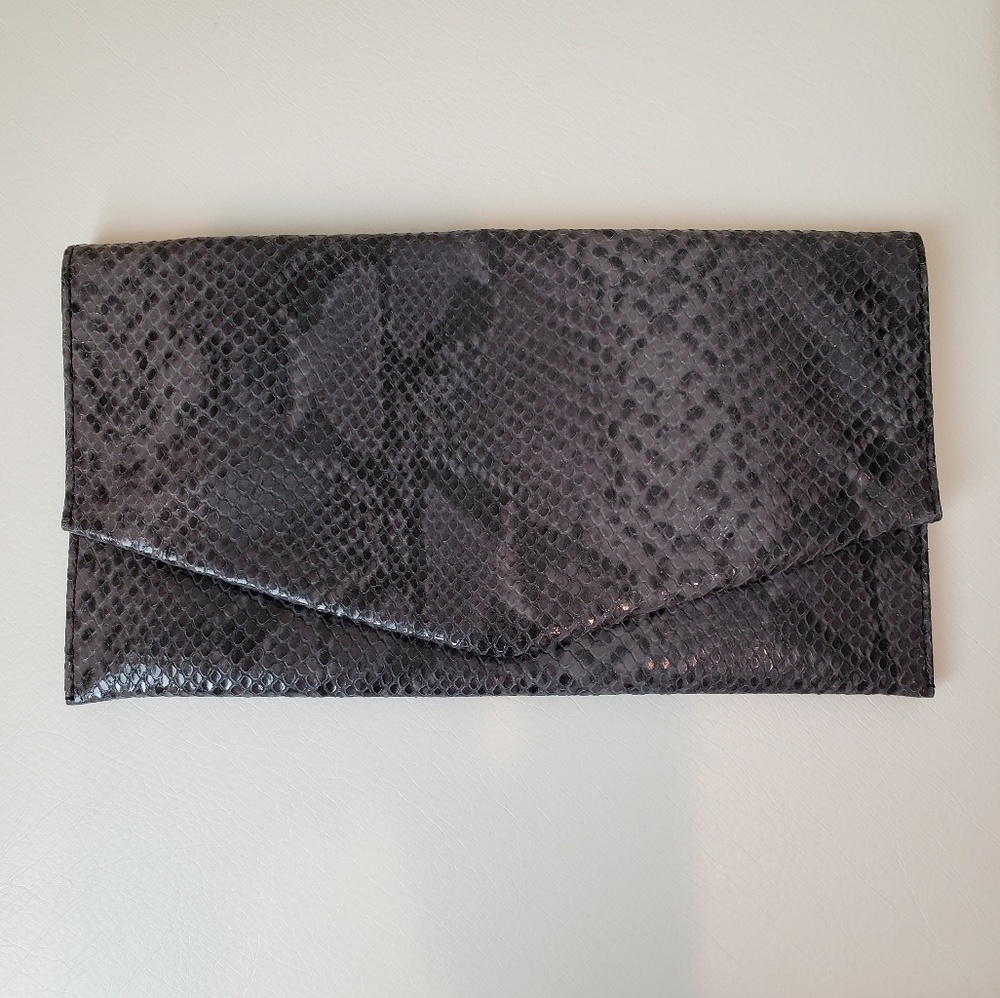 Cole Haan Snake Print Envelope Clutch